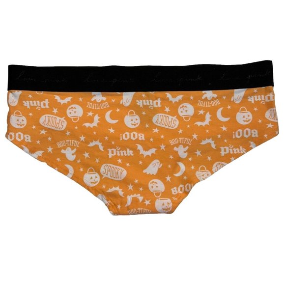 NWT VICTORIA'S SECRET PINK Hipster Pantie Sz XS Orange Ghosts Jersey - Picture 2 of 4